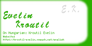 evelin kroutil business card